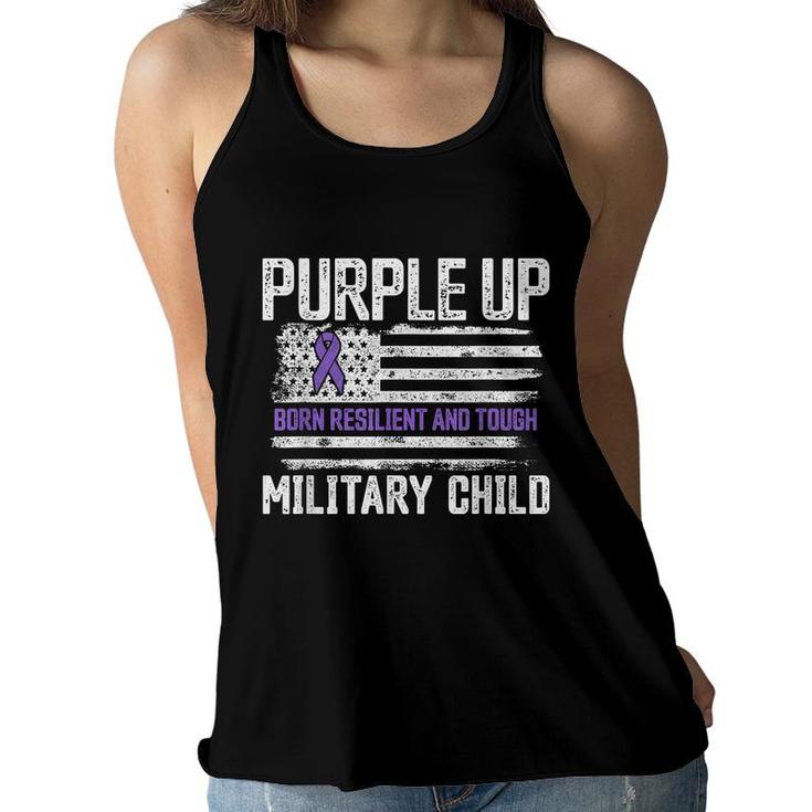 Military Child  Military Kids Purple Up Military Child  Women Flowy Tank