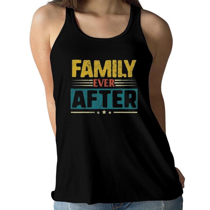 Modern Adoption Day Matching Family Ever After Loved Kids Women Flowy Tank