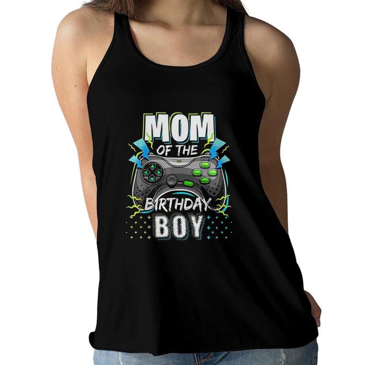 Mom Matching Video Gamer Birthday Party Mothers Day Women Flowy Tank