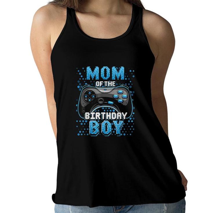 Mom Of The Birthday Boy Matching Video Gamer Mothers Day Women Flowy Tank