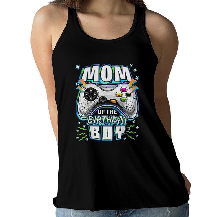 Mom Of The Birthday Boy Matching Video Gamer  Women Flowy Tank