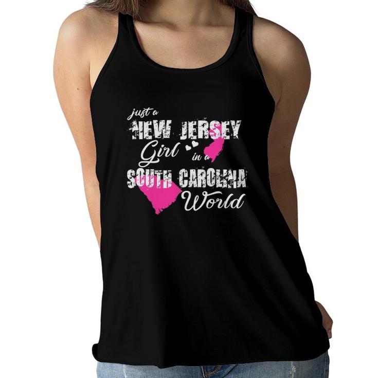 New Jersey S Just A New Jersey Girl In A South Carolina Women Flowy Tank