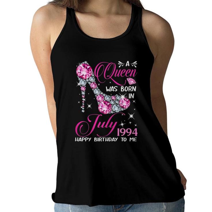 Queens Are Born In July 1994 Queens 27Th Birthday For Girl Women Flowy Tank