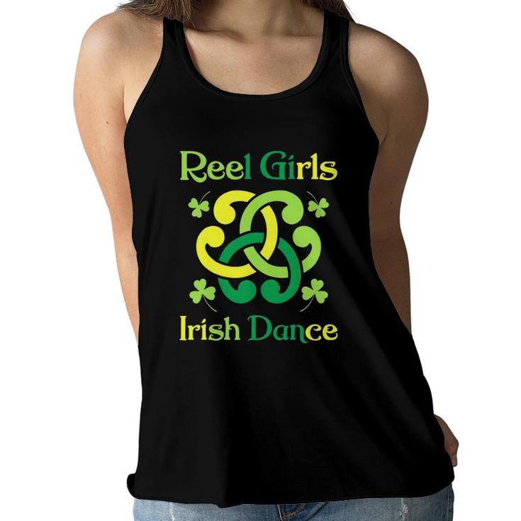 Reel Girls Irish Dance Irish Dancer Ceili Reel Dance Women Flowy Tank