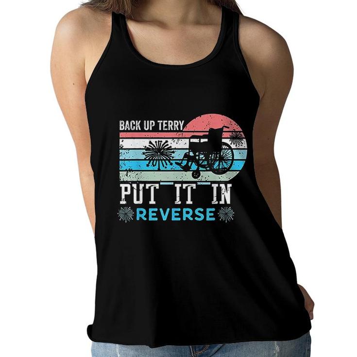 Retro Back Up Terry Back It Up Terry 4th Of July Fireworks  Women Flowy Tank