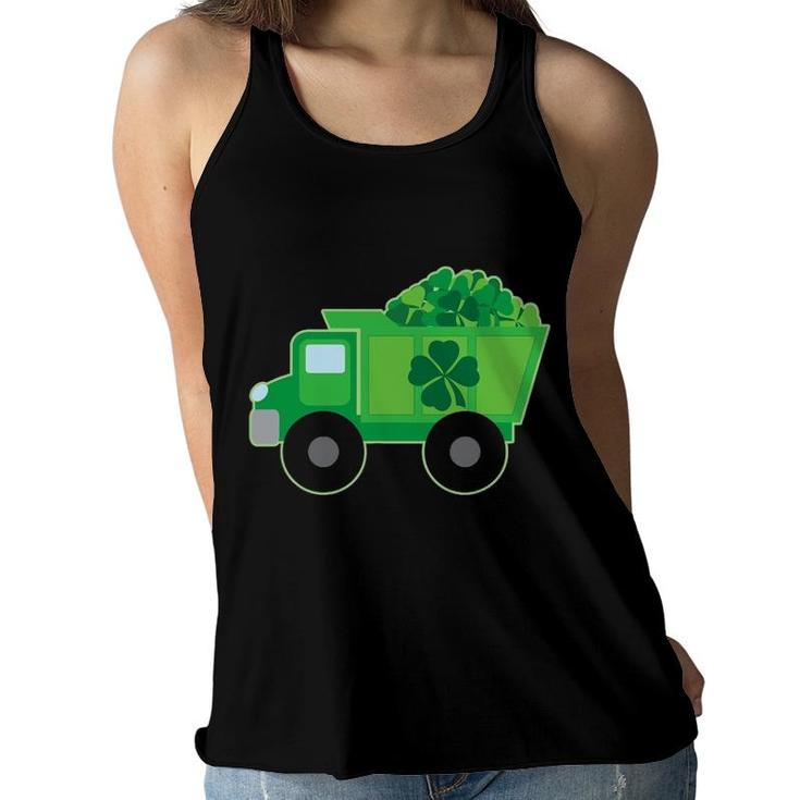 St Patrick's Day Irish Dump Truck Driver Boys Holiday Women Flowy Tank