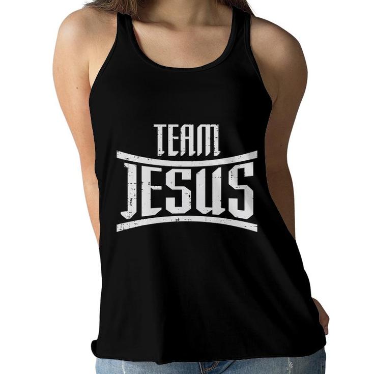 Team Jesus Catholic Jesus Religious Christian Men Women Kids Women Flowy Tank