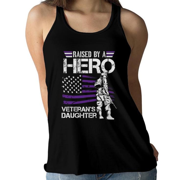 Veteran Daughter Month Of The Military Child Army Kids Women Flowy Tank