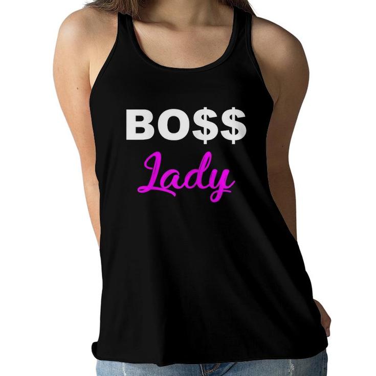 Womens Boss Lady Supervisor Girls Money Tee Gift Women Flowy Tank
