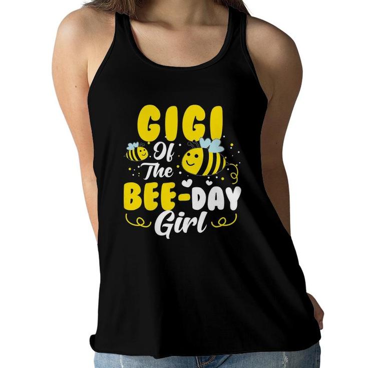 Womens Gigi Of The Bee Day Girl Hive Party Matching Birthday Women Flowy Tank