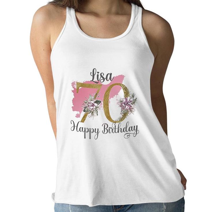 70th Birthday Gift For Mum Floral Design Women Flowy Tank