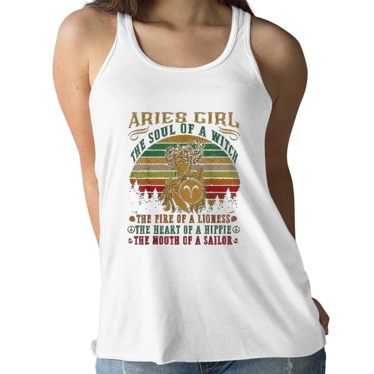 Aries Girl The Mouth Of A Sailor Women Flowy Tank
