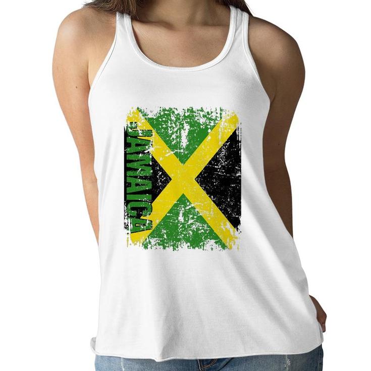 Jamaica Big Flag Vintage Men Women Kids Purple Jamaica Women Flowy Tank