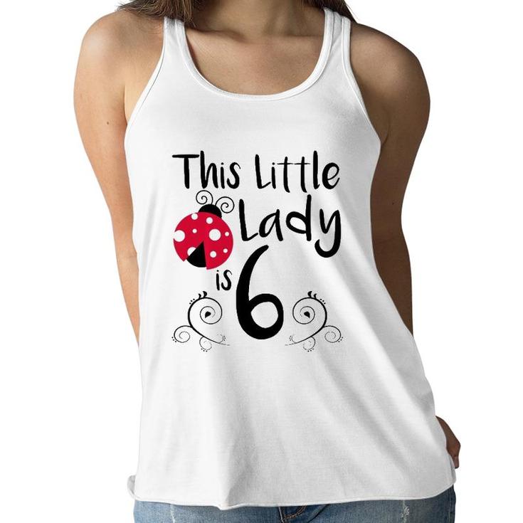 Kids 6 Years Old Ladybug Birthday Party Lady Bug Party 6Th Gift Women Flowy Tank