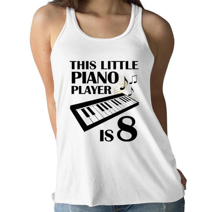 Kids 8Th Birthday Boys Piano Pianist 8 Years Old Women Flowy Tank