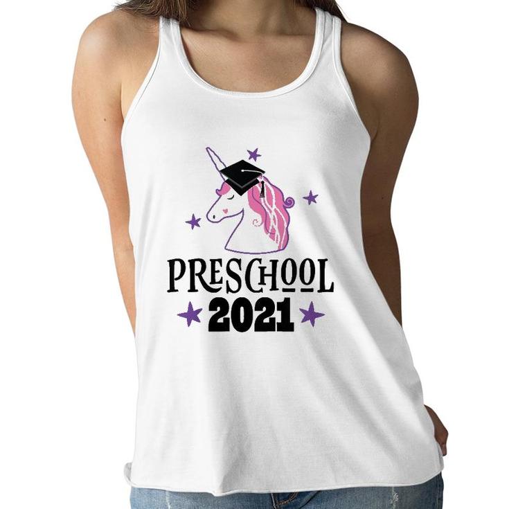 Kids Preschool Class Of 2021 Graduation Gift Women Flowy Tank