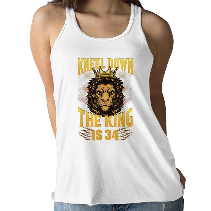 Mens 34Th Birthday King Gifts For 34 Years Old Boy  Women Flowy Tank