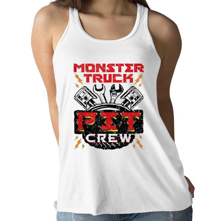 Monster Truck Pit Crew Men Boys Jam Rally  Women Flowy Tank