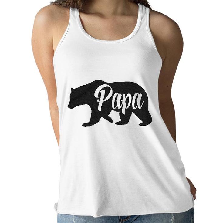 Papa Bear Funny Gifts For Birthday Women Flowy Tank