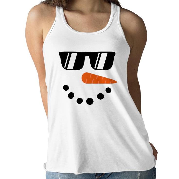 Snowman  For Boys Kids Toddlers Glasse Christmas Winter Premium Women Flowy Tank