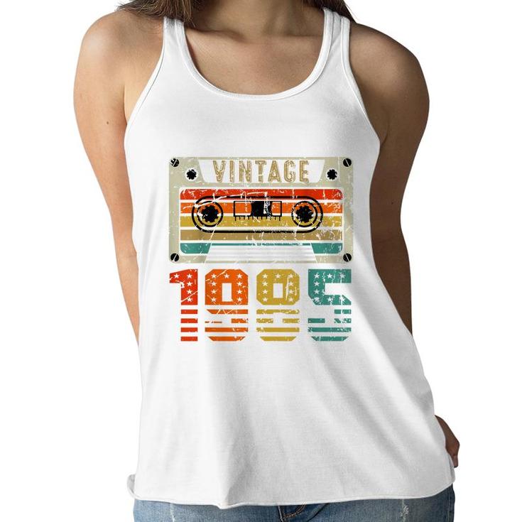 Vintage 1985 Funny 37 Years Old Men And Women 37Th Birthday  Women Flowy Tank