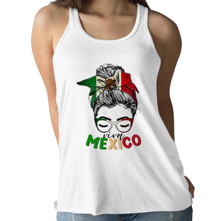 Viva Mexico Messy Hair Mexico Women Sunglass Mexican Girls Women Flowy Tank