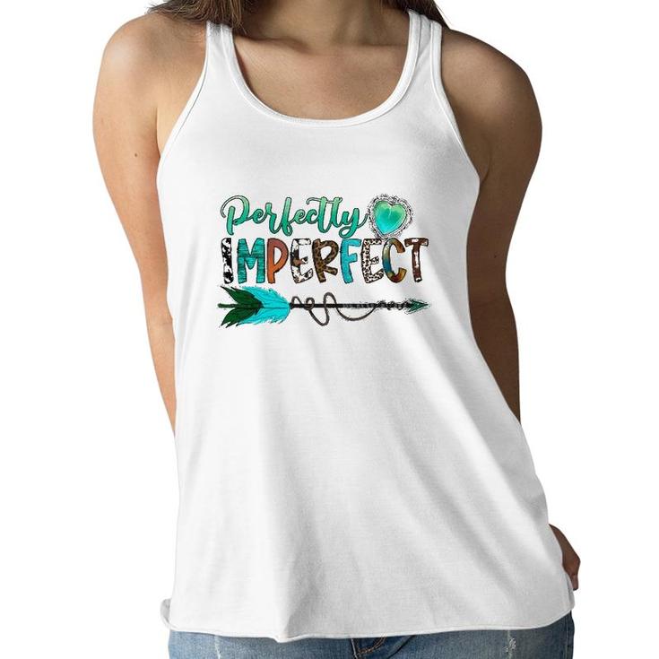 Western Texas Cowgirl Perfectly Turquoise Leopard Imperfect Meditation Women Flowy Tank