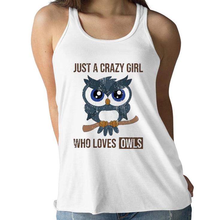 Wise Bird Forest Animal Owl Lover Girls Women Cute Owl Women Flowy Tank
