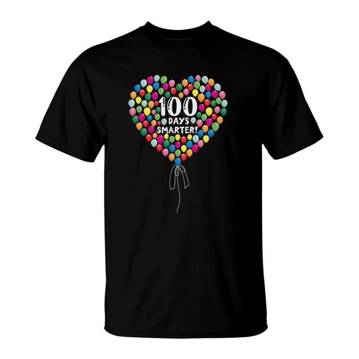 100 Balloons 100Th Day Of School Virtual Teachers Students T-Shirt