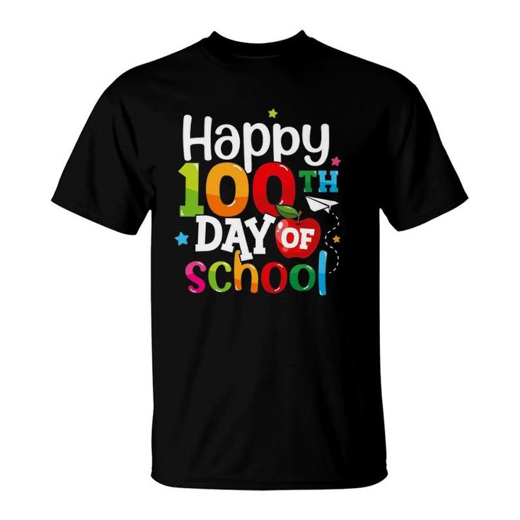 100 Days Of School Teachers Kids Girls Boys Happy 100Th Day T-Shirt