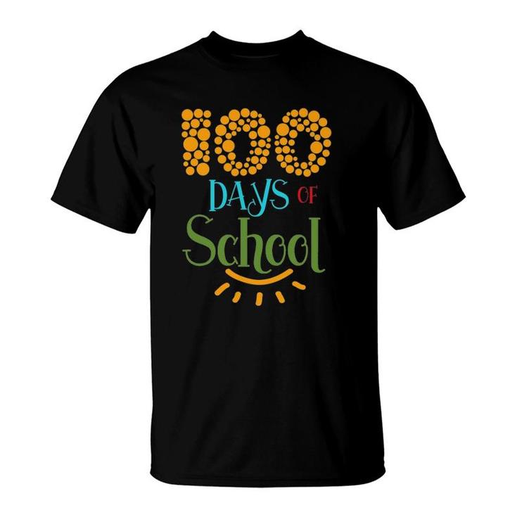 100 Days Of School With 100 Circle Dots T-Shirt