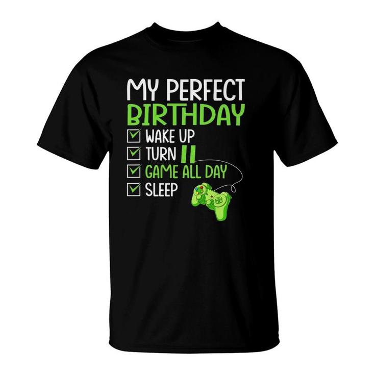 11Th Perfect Birthday Boys Gaming 11 Years Old Gifts Gamer T-Shirt