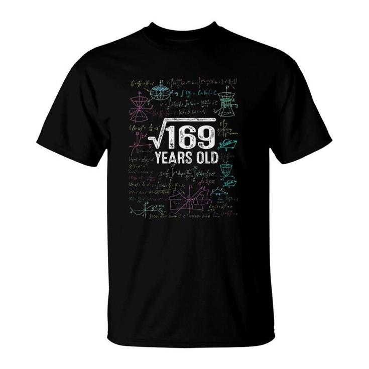 Square Root Of 169 T-Shirt 13th Birthday Gift Shirt