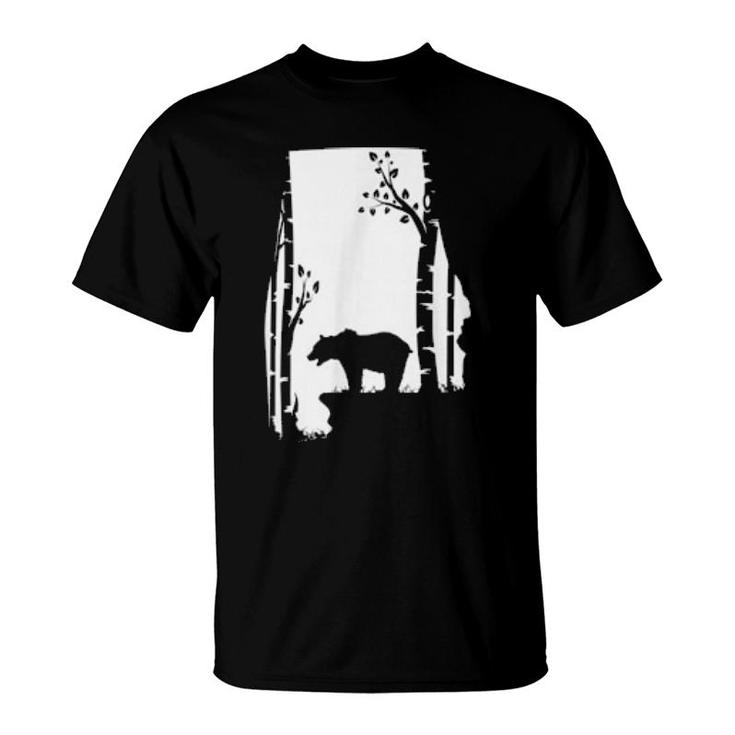 Brown Grizzly Bear Hunting Alabama Map Hunter  T-Shirt