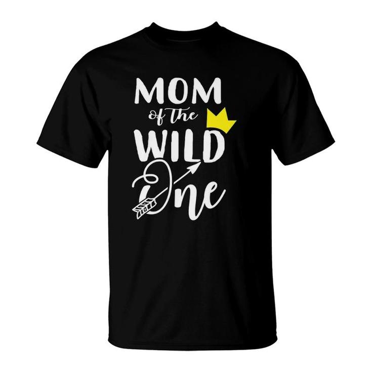 Womens Mom Of The Wild One Mother Couples T-Shirt