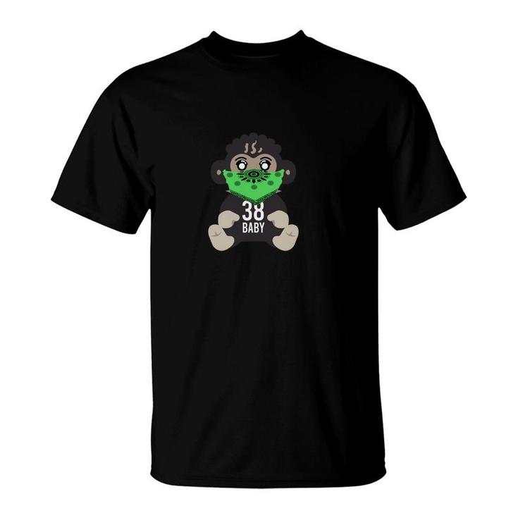 4kt Green Bandana Tshirt Black T-Shirt | Thegiftio