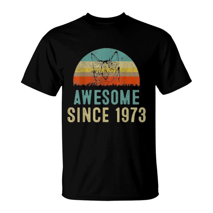 49Th Birthday, Awesome Since 1973  T-Shirt