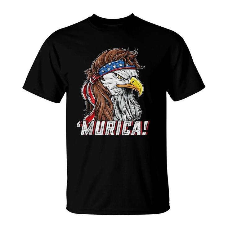 4Th Of July Eagle Mullet Murica American Flag Usa Merica  T-Shirt