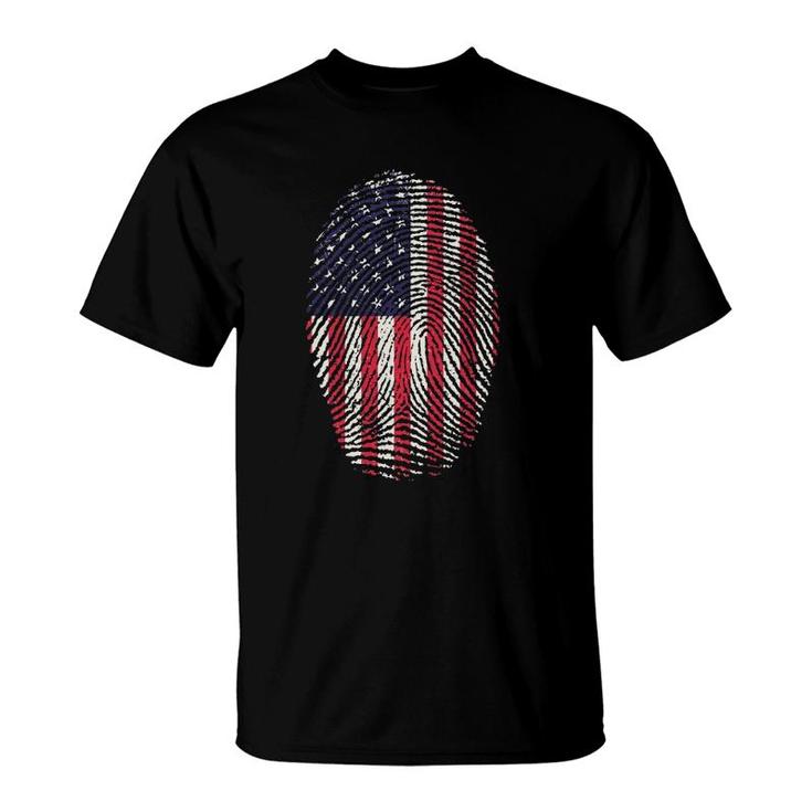 4Th Of July S Fingerprint Flag 4Th Of July S Kids T-Shirt