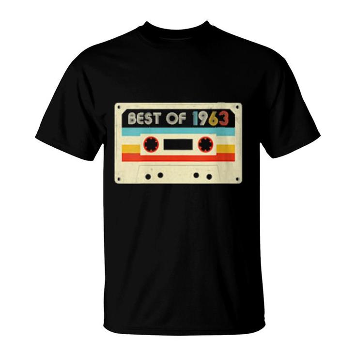 59Th Birthday Best Of 1963 Cassette Tape Retro Vintage T-Shirt