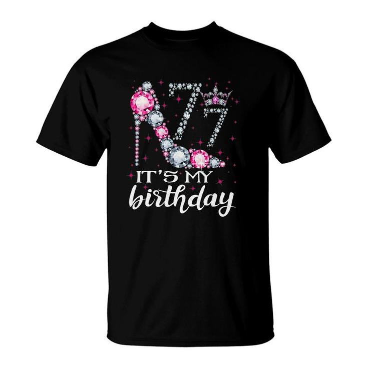77 It's My Birthday 1944 77Th Birthday Gift Tee For Womens T-Shirt
