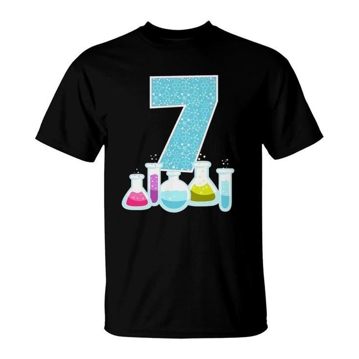 7Th Birthday Science Theme Party Science Experiments Science T-Shirt