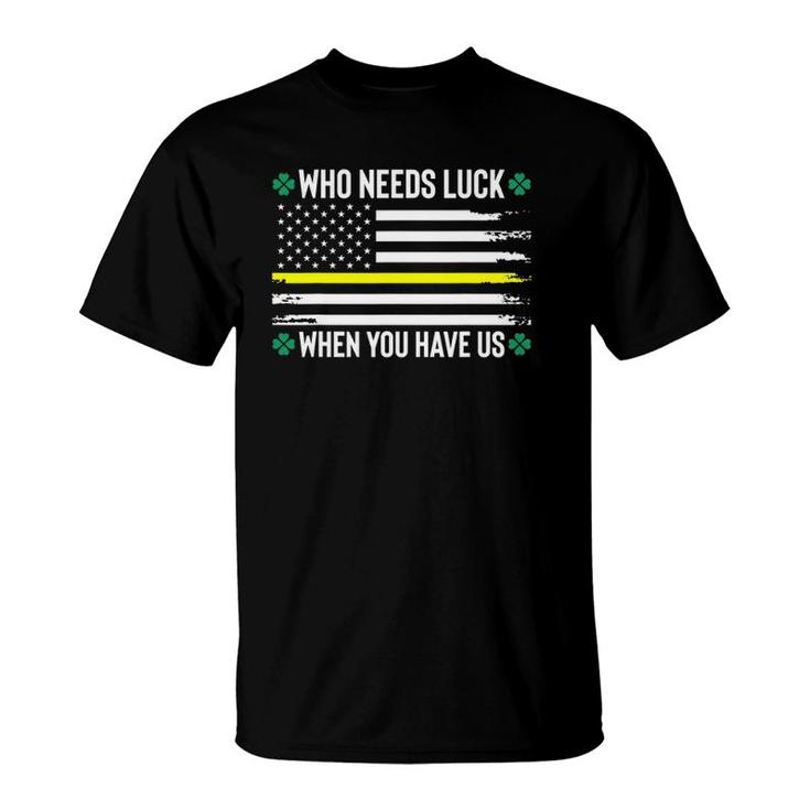 911 Dispatcher St Patrick's Day Flag T-Shirt