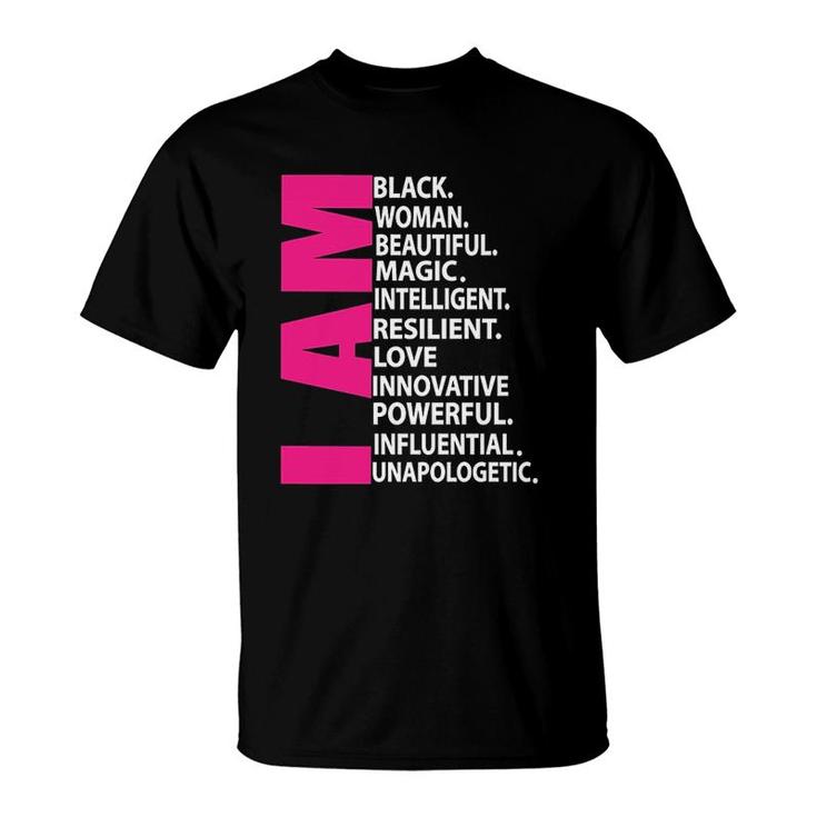 Afro Girl I Am Black Woman T-Shirt