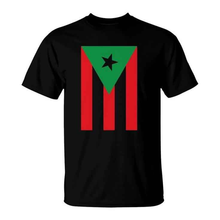 Afro Latino Flag Afro Boricua Puerto Rico African Latinx Pr  T-Shirt