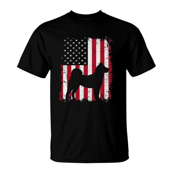 Akita 4Th Of July Patriotic American Usa Flag Gift T-Shirt
