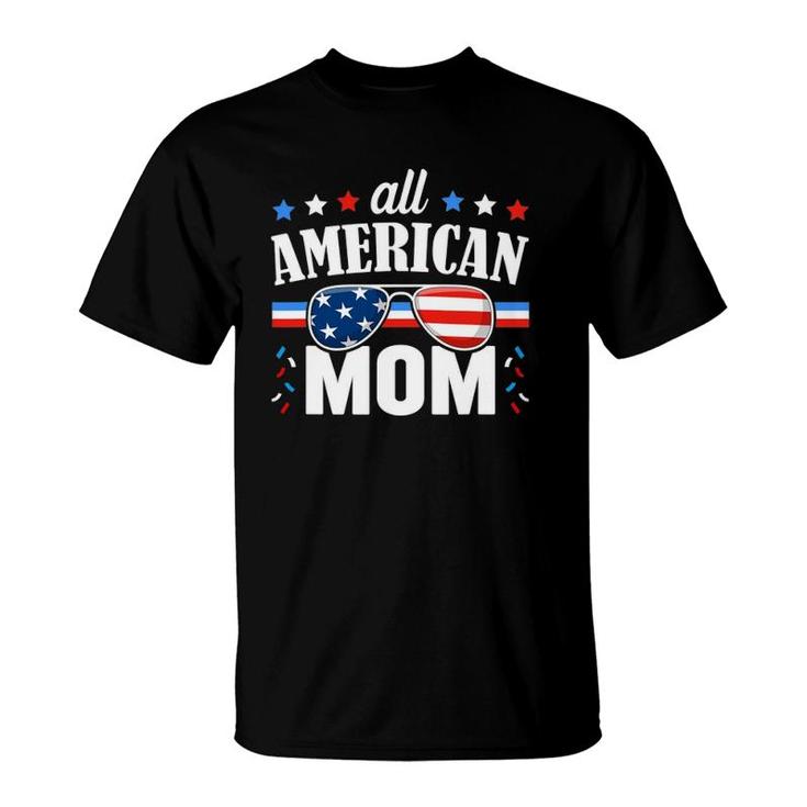 All American Mom 4Th Of July Usa Family Matching Outfit T-Shirt