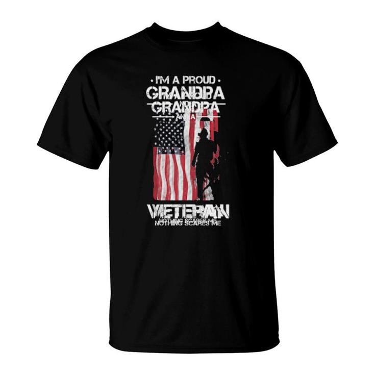 American Flag Us Grandpa Vet Veterans Day  T-Shirt