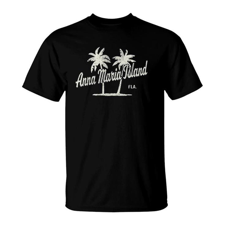 Anna Maria Island Florida Vintage 70S Palm Trees Graphic T-Shirt