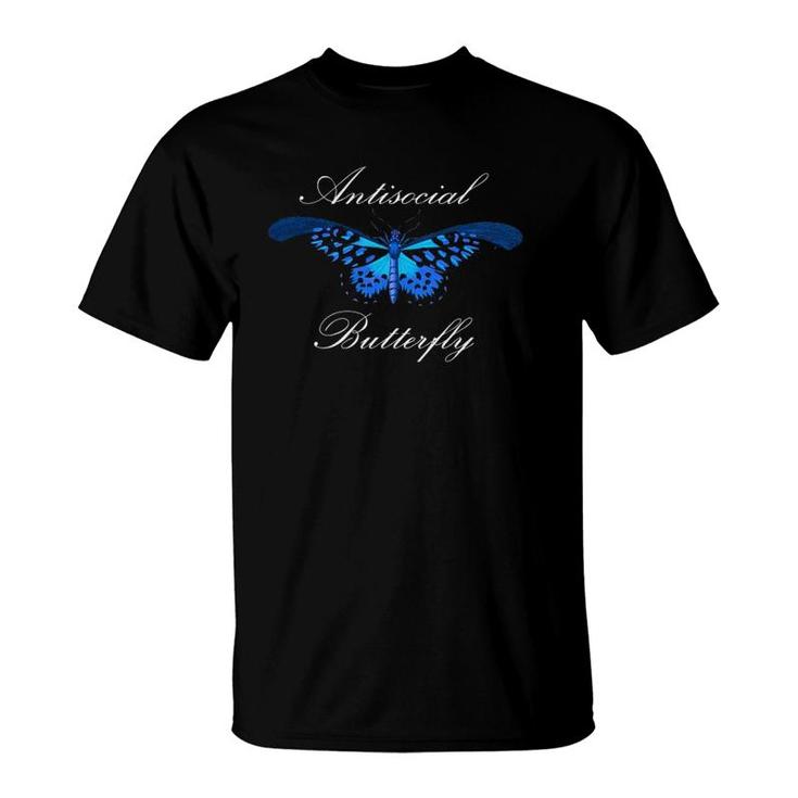 Antisocial Butterfly Introvert Funny Social Anxiety T-Shirt